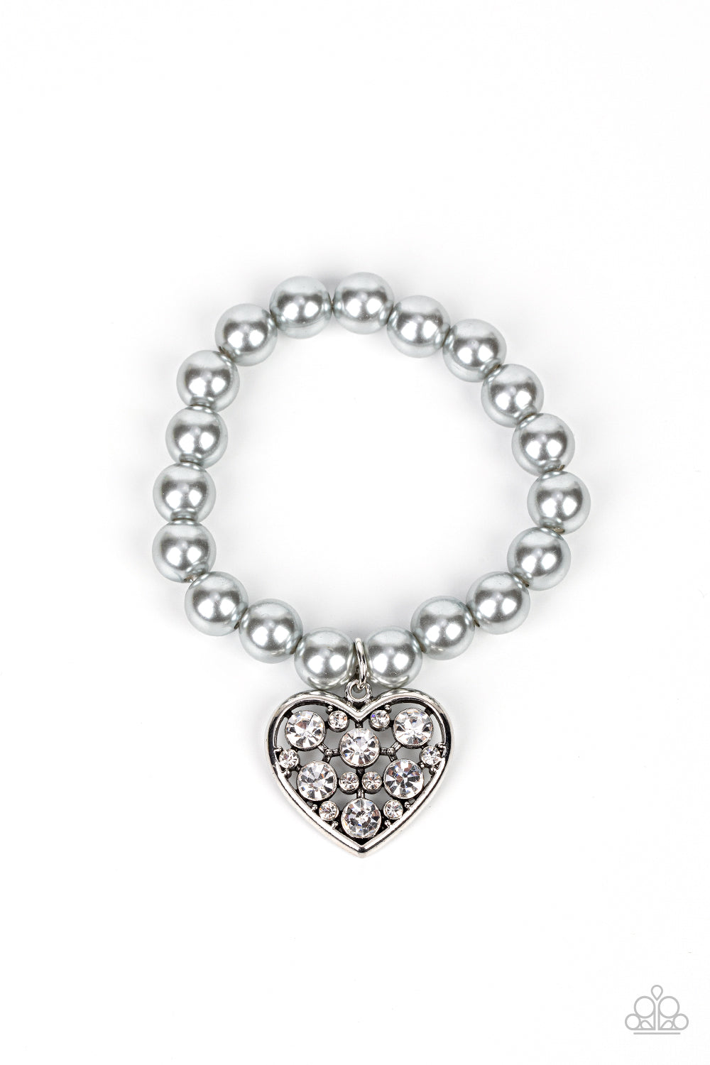 Paparazzi Cutely Crushing - Silver Bracelet