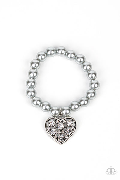 Paparazzi Cutely Crushing - Silver Bracelet