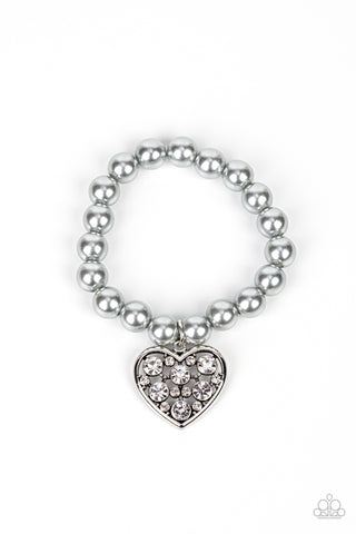 Paparazzi Cutely Crushing - Silver Bracelet