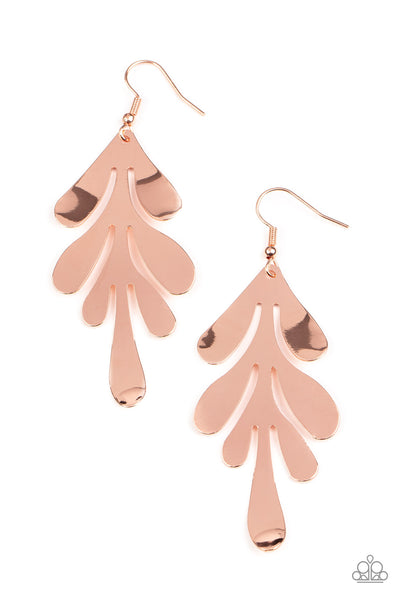 Paparazzi A FROND Farewell - Copper Earrings