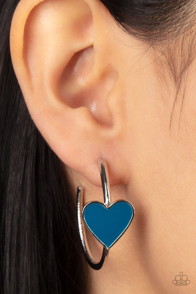 Paparazzi Kiss Up - Blue Earrings