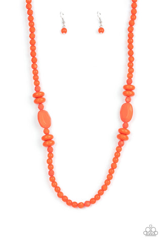 Paparazzi Tropical Tourist - Orange Necklace
