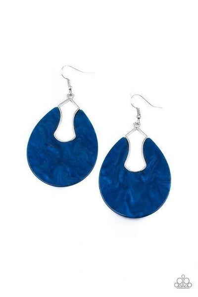 Paparazzi Pool Hopper - Blue Earrings