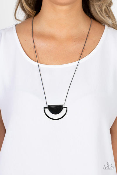 Paparazzi Lunar Phases - Black Necklace