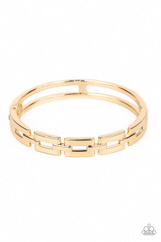 Paparazzi Closed Circuit Strategy - Gold Bracelet