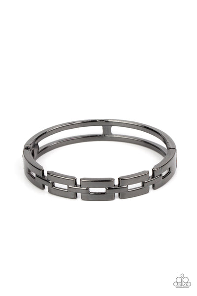 Paparazzi Closed Circuit Strategy - Black Bracelet