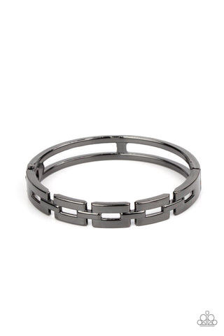 Paparazzi Closed Circuit Strategy - Black Bracelet