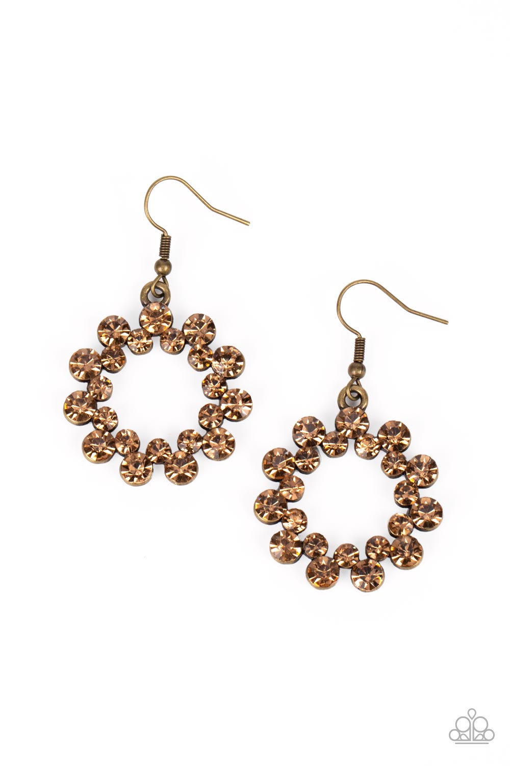 Paparazzi Champagne Bubbles - Brass Earrings