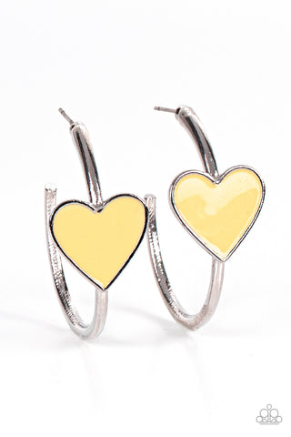 Paparazzi Paparazzi Kiss Up - Yellow Earrings