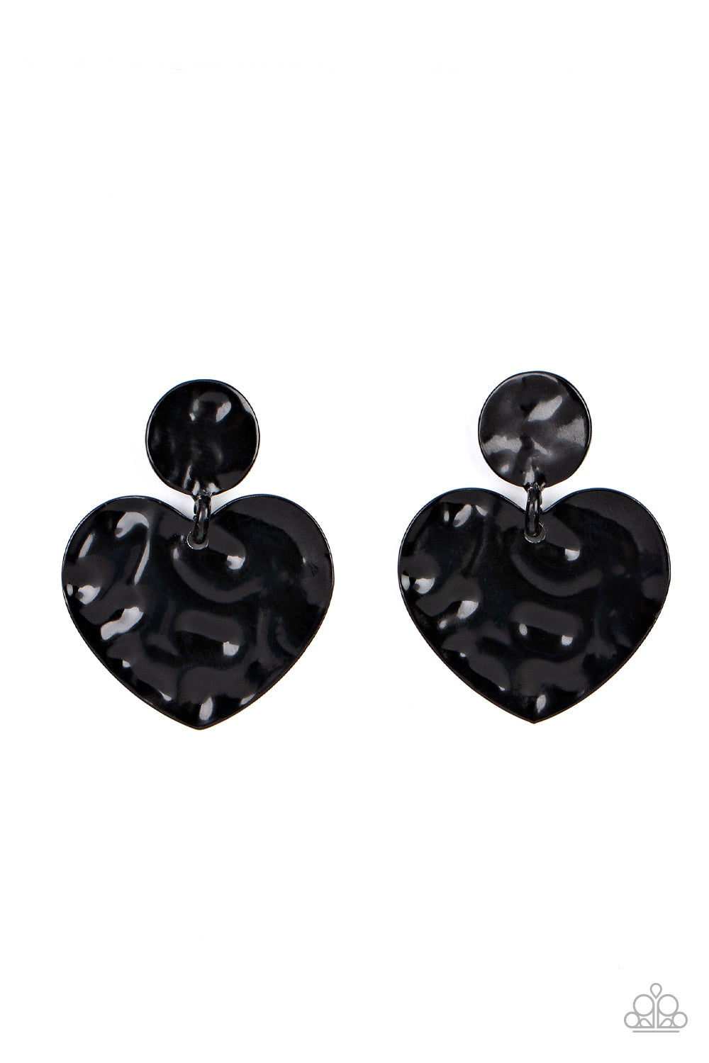Paparazzi Just a Little Crush - Black Earrings