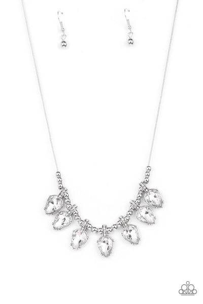 Paparazzi Crown Jewel Couture - White Necklace