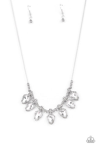 Paparazzi Crown Jewel Couture - White Necklace