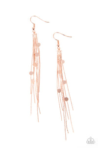 Paparazzi Cosmic Cascade - Copper Earrings