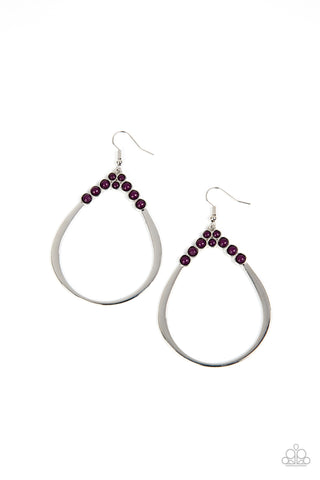 Paparazzi Festive Fervor - Purple Earrings