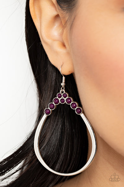Paparazzi Festive Fervor - Purple Earrings