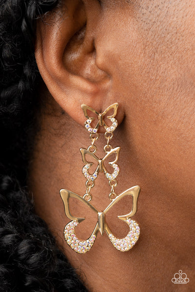 Paparazzi Flamboyant Flutter - Multi Earrings