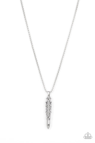 Paparazzi Mysterious Marksman - Silver Necklace