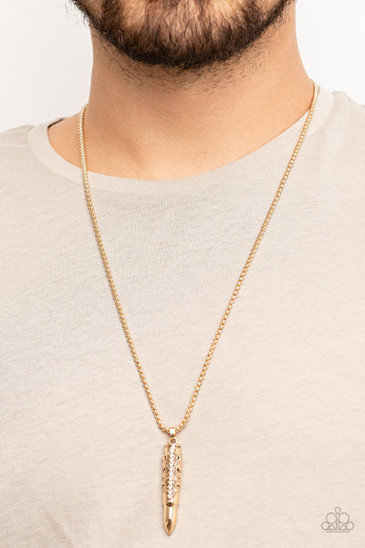 Paparazzi Mysterious Marksman - Gold Necklace