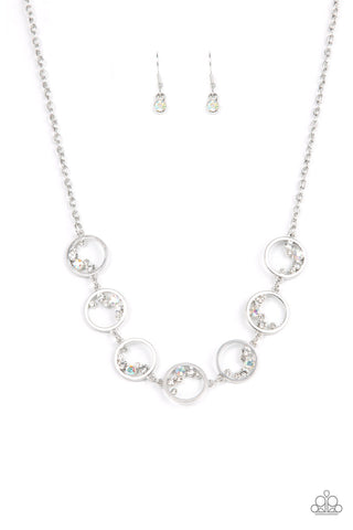 Paparazzi Blissfully Bubbly - White Necklace