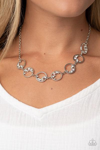 Paparazzi Blissfully Bubbly - White Necklace