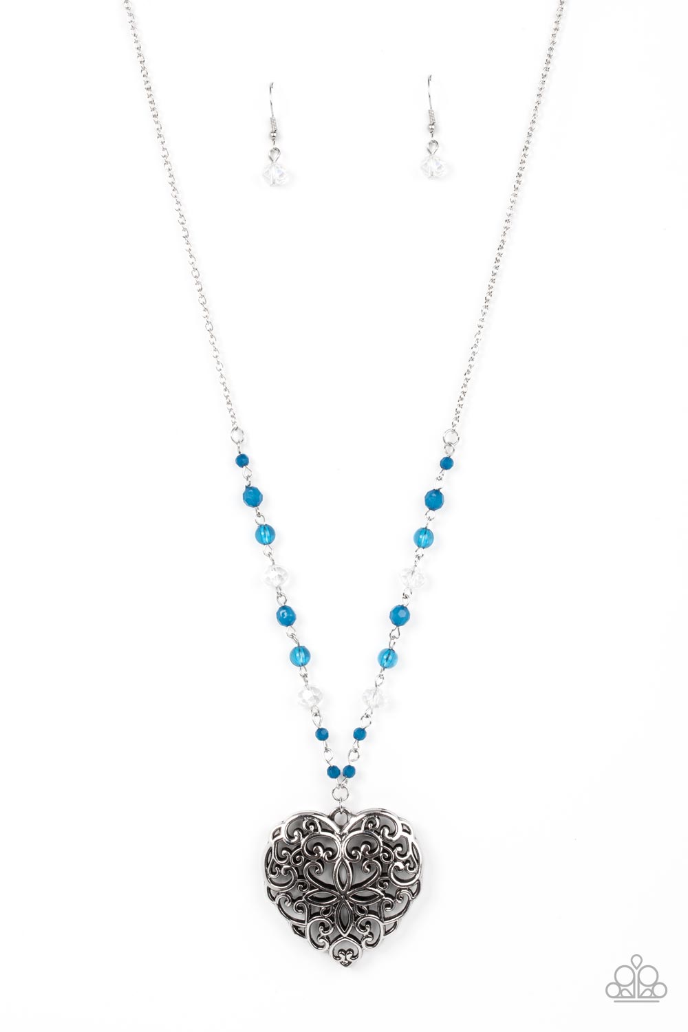 Paparazzi Doting Devotion - Blue Necklace