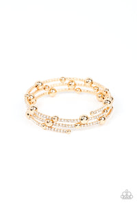 Paparazzi Spontaneous Shimmer - Gold Bracelet