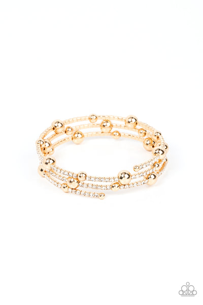 Paparazzi Spontaneous Shimmer - Gold Bracelet