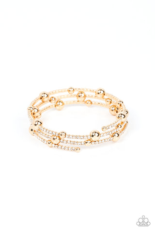 Paparazzi Spontaneous Shimmer - Gold Bracelet