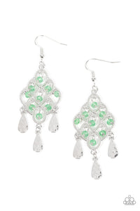 Paparazzi Sentimental Shimmer - Green Earrings