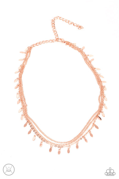 Paparazzi Monochromatic Magic - Rose Gold Necklace