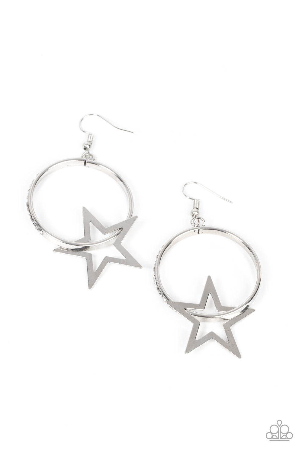 Paparazzi Superstar Showcase - White Earrings