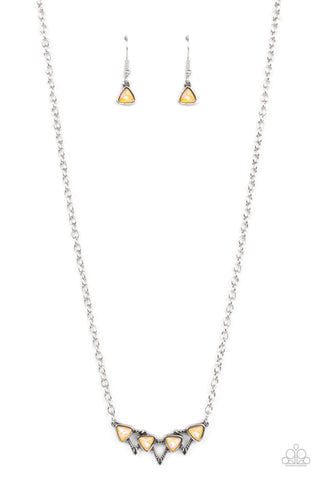 Paparazzi Pyramid Prowl - Yellow Necklace