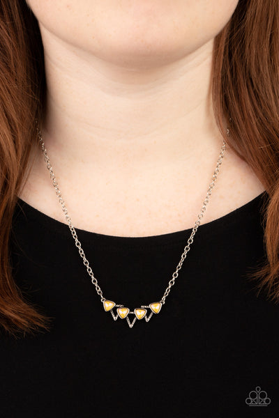 Paparazzi Pyramid Prowl - Yellow Necklace