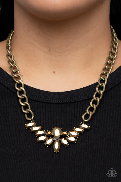 Paparazzi Come at Me - Brass Necklace