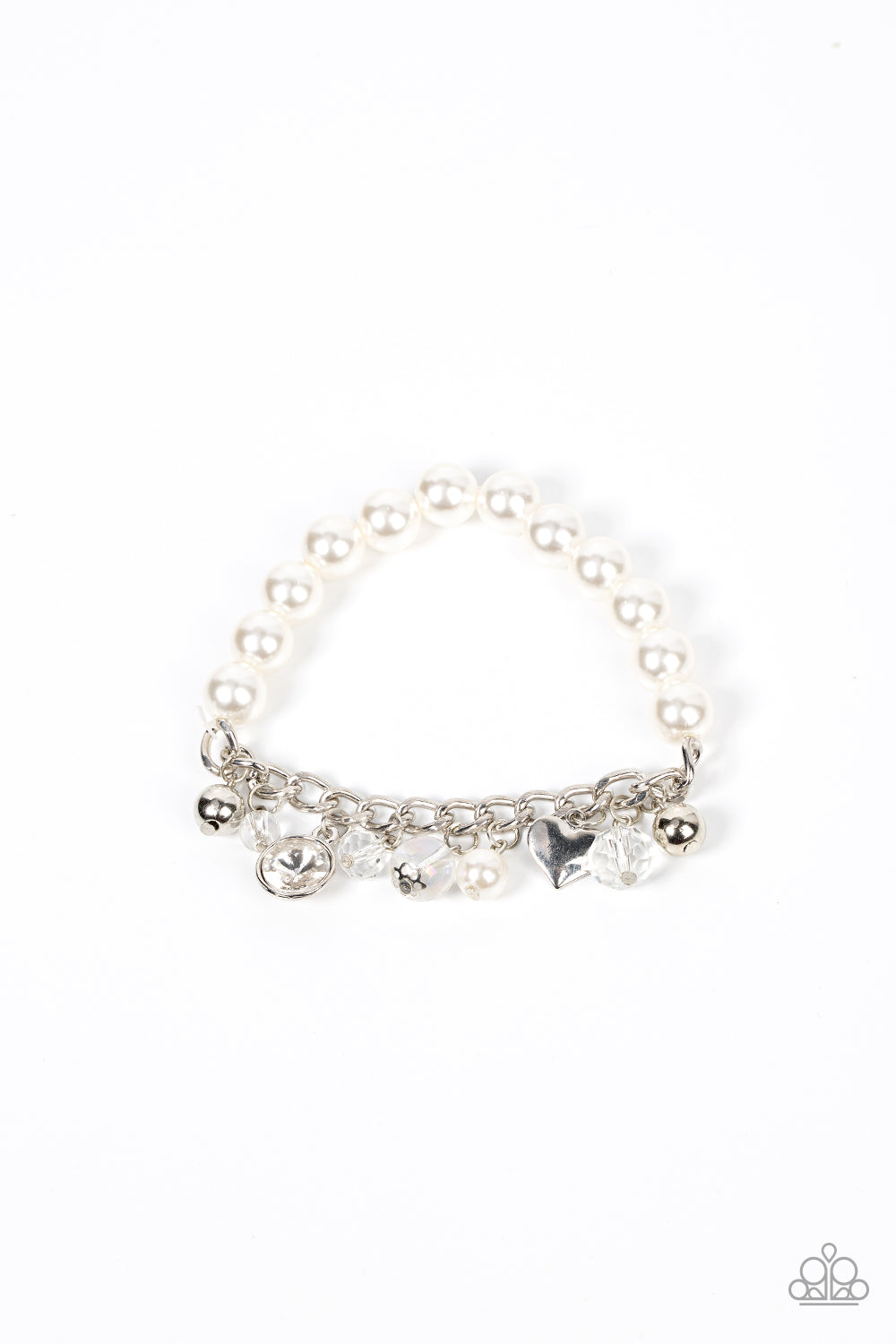 Paparazzi Adorningly Admirable - White Bracelet