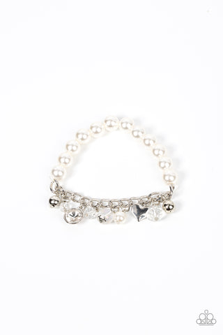 Paparazzi Adorningly Admirable - White Bracelet
