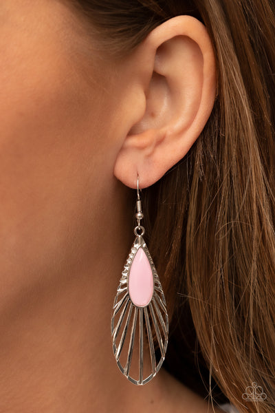 Paparazzi WING-A-Ding-Ding - Pink Earrings