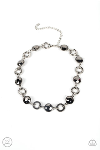 Paparazzi Rhinestone Rollout - Silver Necklace