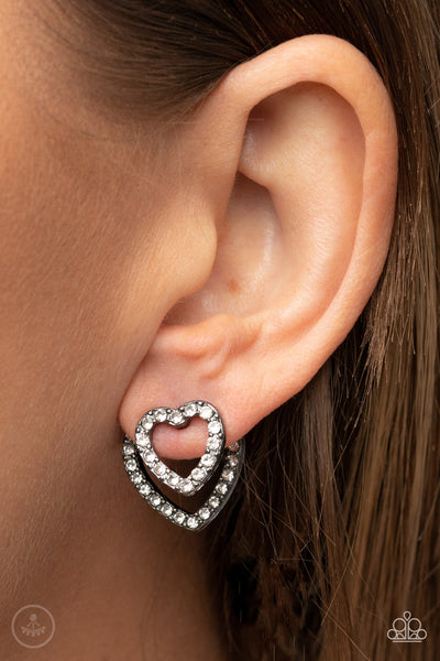 Paparazzi Ever Enamored - Black Earrings