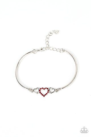 Paparazzi Cupids Confessions - Red Bracelet