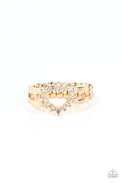 Paparazzi First Kisses - Gold Ring