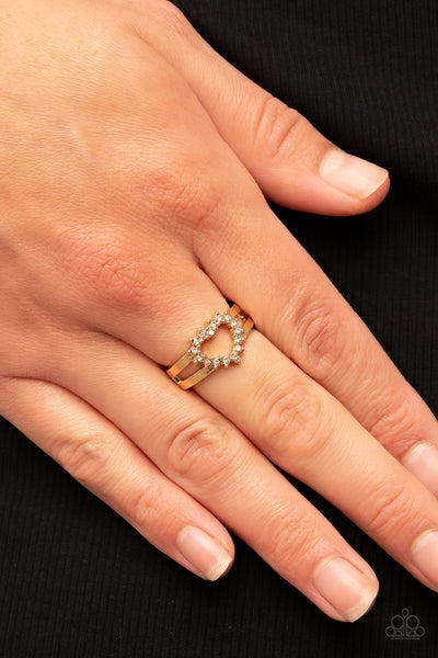 Paparazzi First Kisses - Gold Ring