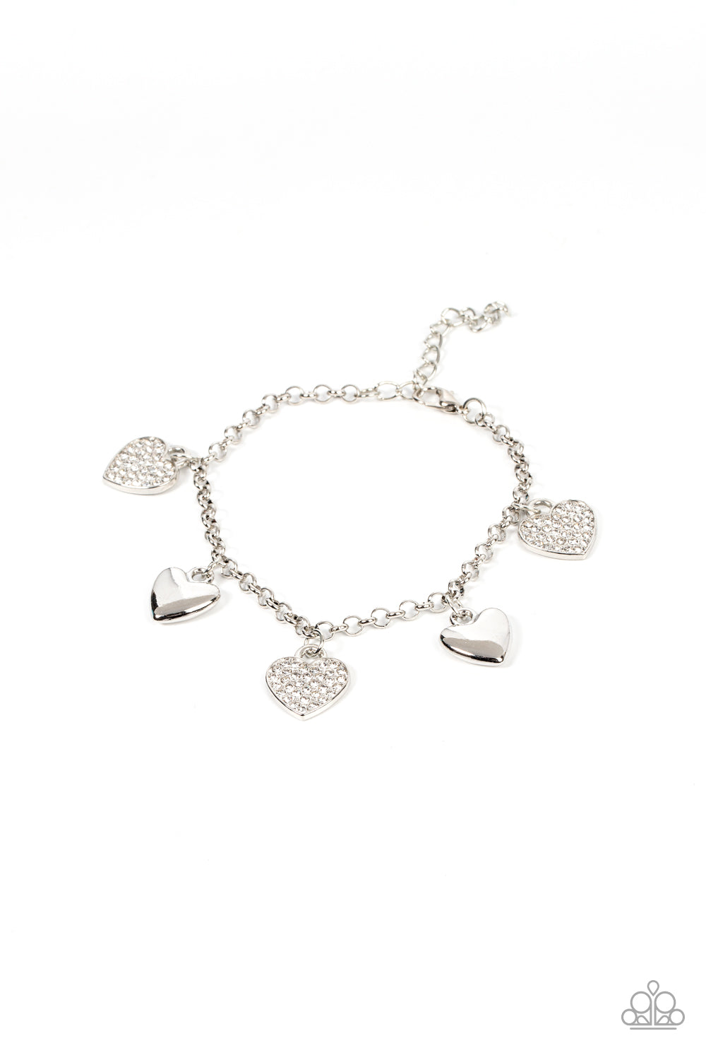 Paparazzi Lusty Lockets - White Bracelet