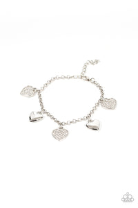 Paparazzi Lusty Lockets - White Bracelet