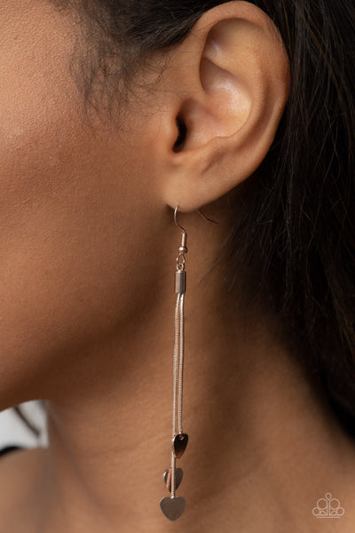 Paparazzi Higher Love - Rose Gold Earrings