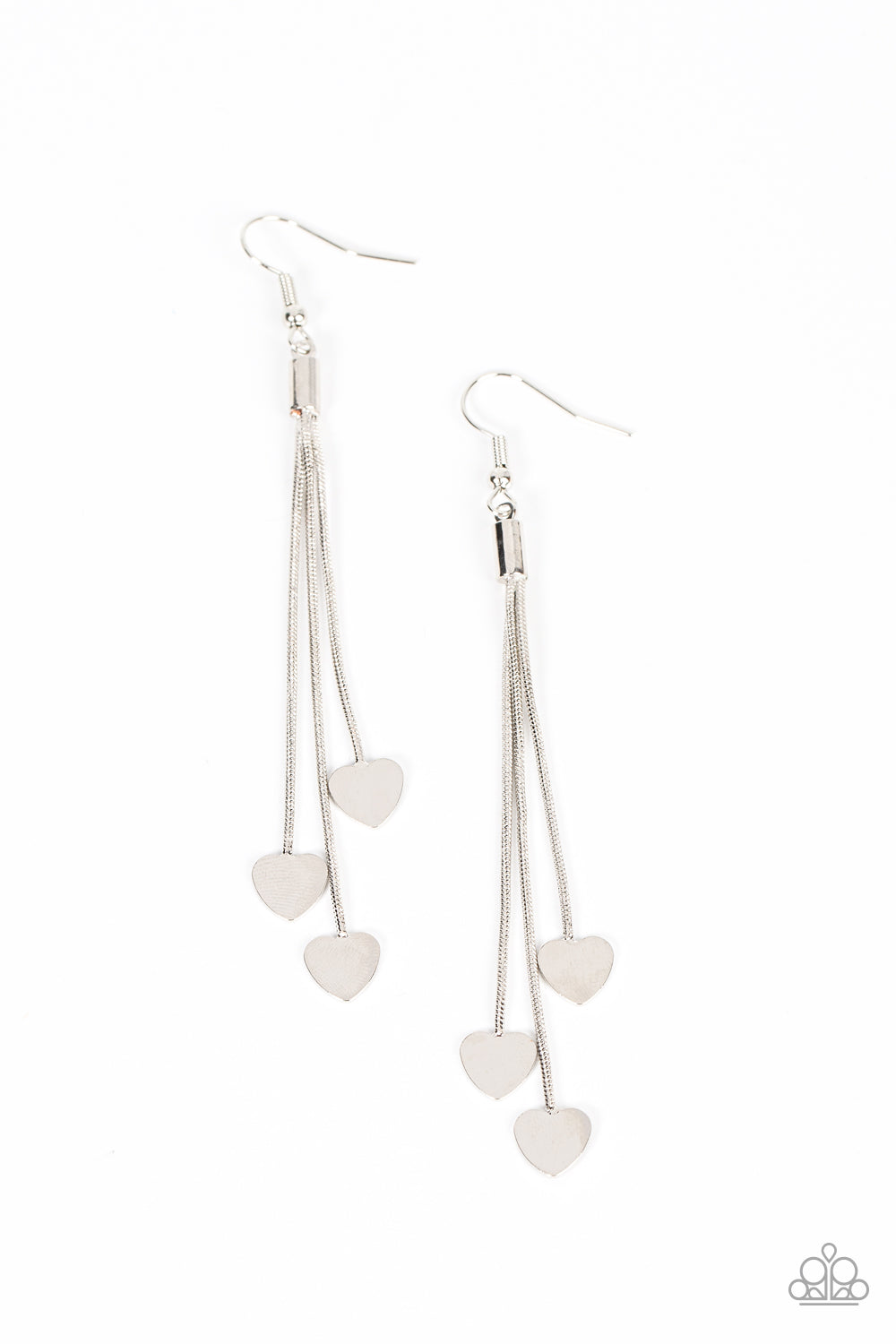 Paparazzi Higher Love - Silver Earrings