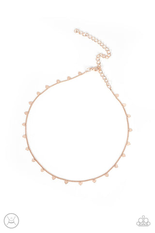 Paparazzi Cupids Cutest Valentine - Rose Gold Necklace