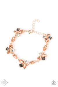 Paparazzi Colorful Captivation - Rose Gold Bracelet