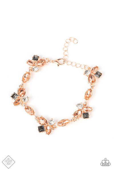 Paparazzi Colorful Captivation - Rose Gold Bracelet
