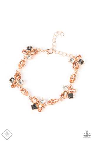 Paparazzi Colorful Captivation - Rose Gold Bracelet